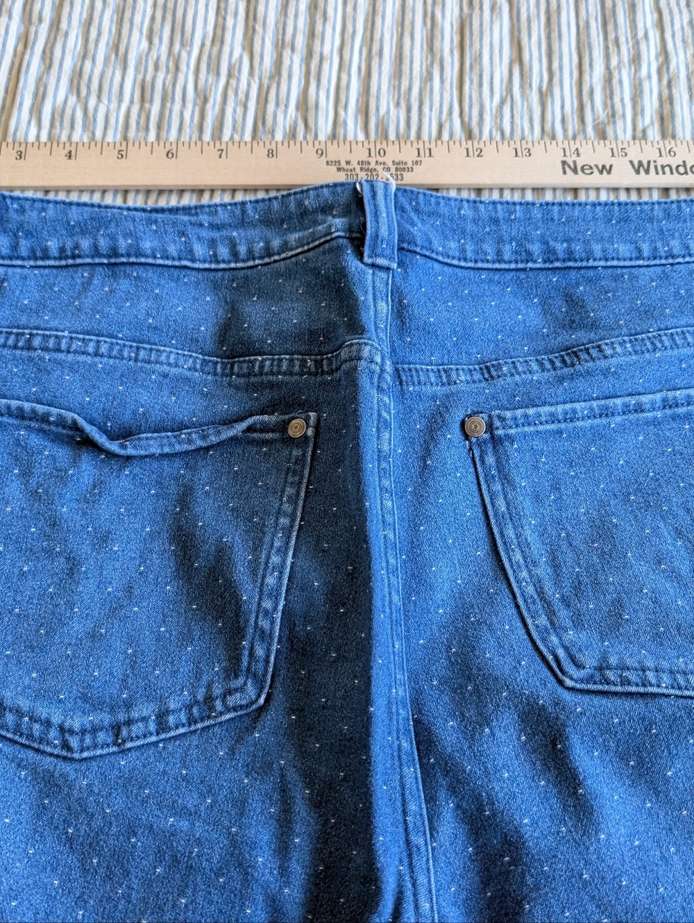 CJ Banks Denim Shorts With Small Dots Size 18w